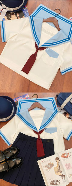白身蓝领关西襟·水手服套装-资料图