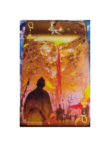 以津真天-百闻牌扑克牌(梅花Q)