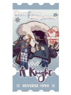 未锈铠-主题cafe落雪前夜系列Q版镭射小票