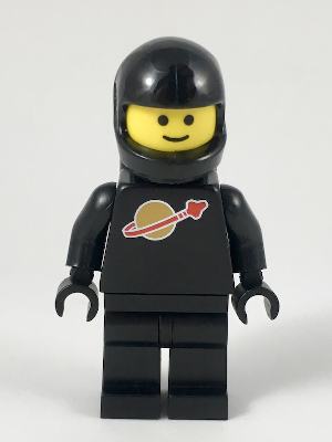 Classic Space - Black with Airtanks and Motorcycle (Standard) Helmet, Logo High on Torso (Second Reissue)