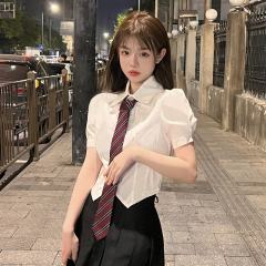 辣妹收腰衬衫-资料图