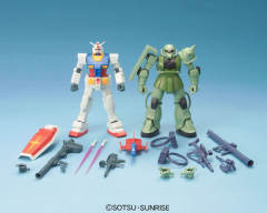 Gunpla Starter Set HGUC FF-X7 核心战机 MS-06F 扎古Ⅱ RX-78-2 元祖高达-资料图