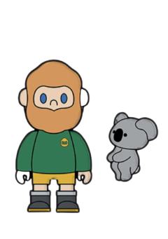 与考拉玩耍徽章