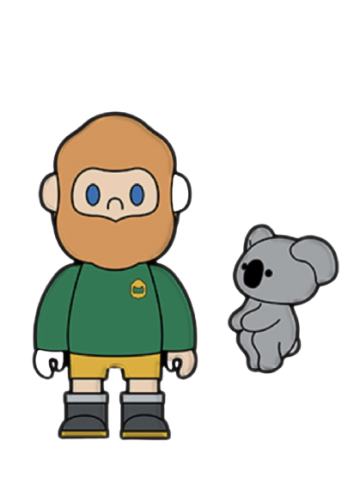 与考拉玩耍徽章