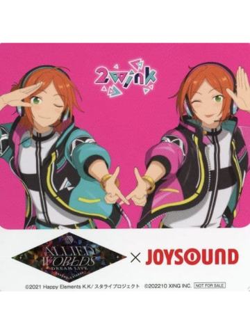 2wink(杯垫)-JOYSOUND特典杯垫&明信片