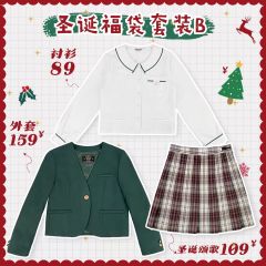 西服衬衫格裙套装-资料图