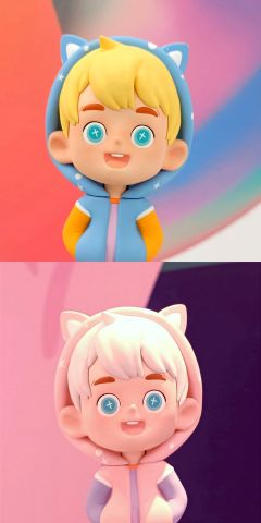 猫弟粉色帽衫款-资料图