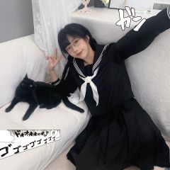 绀黑双色水手服-资料图