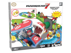 K'NEX Mario Kart Building Set 栗子球 玛丽奥 食人花 Piranha Plant Slide Track-资料图