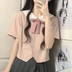 收腰衬衫-资料图