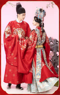 繁花灼灼婚服-资料图