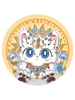 核桃(隐藏款)-金色誓约系列马口铁徽章盲盒