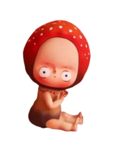 坐姿小fengfeng-红蘑菇色