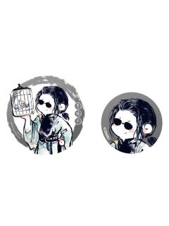 黑眼镜Q版子母徽章-夜巡动漫墨影系列周边