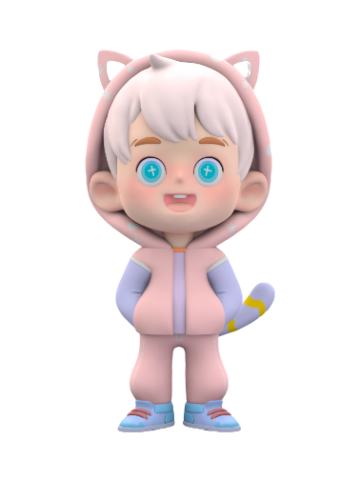 猫弟粉色帽衫款