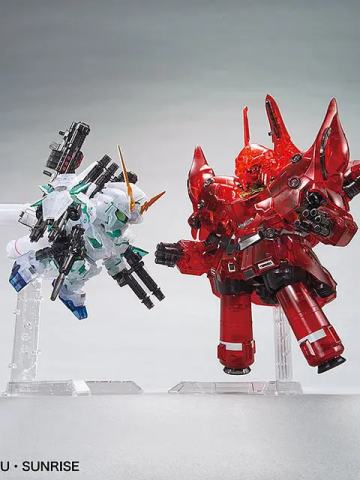 SD RX-0 全装备独角兽高达 NZ-999 新吉翁号 套装 透明版