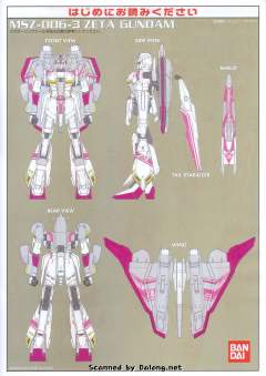 MG MSZ-006-3A Z高达3号机A型 白色独角兽配色-资料图