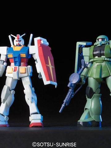 Gunpla Starter Set HGUC FF-X7 核心战机 MS-06F 扎古Ⅱ RX-78-2 元祖高达