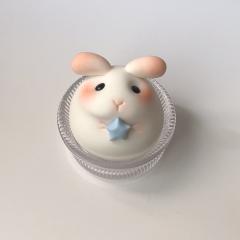 发芽兔抱蓝色星星