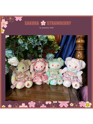樱花草莓 兔熊裙子set