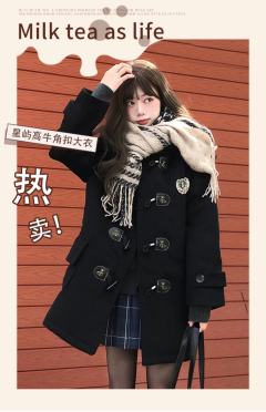 星屿高·牛角扣外套-资料图