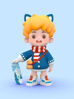 猫弟滑雪少年款