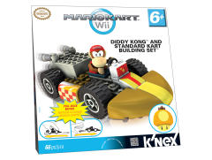 K'NEX Mario Kart Building Set 迪迪金刚 Diddy Kong and Standard Kart-资料图