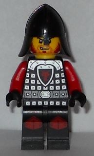 Castle - Dragon Knight Scale Mail with Dragon Shield and Shoulder Armor, Knee Pads, Helmet with Neck Protector, Angry Scowl
