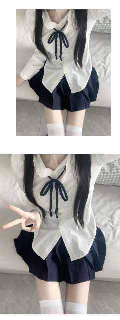 条纹收腰短袖衬衣-资料图