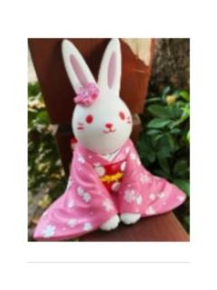 祈愿兔樱花季节句人形