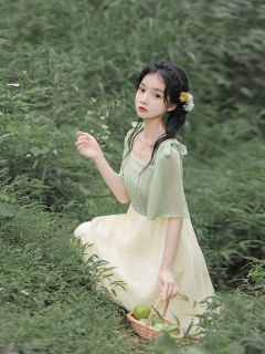 复古蕾丝吊带两穿仙女裙-资料图