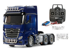 1/14 电动RC大卡车系列 TRACTOR TRUCK MERCEDES-BENZ ACTROS 3363 6x4 GIGASPACE(PEARL BLUE EDITION)FULL OPERATION KIT