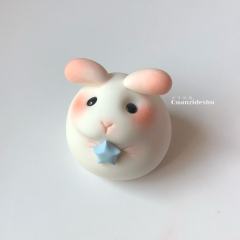 发芽兔抱蓝色星星-资料图