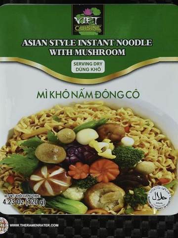 Viet Cuisine Asian Style Instant Noodle With Mushroom