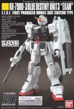 HGUC RX-79BD-3 蓝色命运三号机 EXAM ver.-资料图