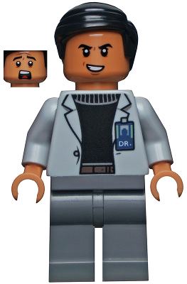 Dr. Wu - Light Bluish Gray Jacket, Evil Smile / Scared
