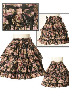 Queen Rose Tiered Frill Skirt (g1075-g1077)