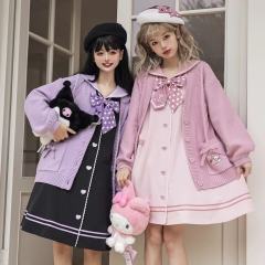 Cute.Q 三丽鸥联名 爱心花纹开衫-资料图