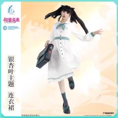 初音未来联名 银杏叶主题连衣裙