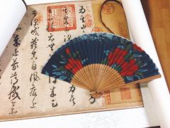 亞麻 摺扇 聚頭扇-资料图