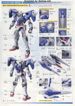 1/100 高达00模型 GN-0000+GNR-010 00强化模组 GN-0000 00高达 GNR-010 0强化战机 设计师配色 Ver.-资料图