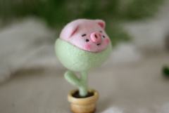 羊毛毡猪猪郁金香-资料图