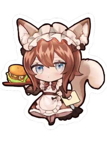 异想少女 亚克力冰箱贴 美琴美食款