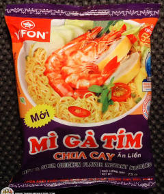 Mì Gà Tìm Chua Cay Hot & Sour Chicken Flavor Instant Noodles