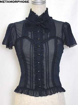  Bustier Style Pieced Blouse (Solid Color) 