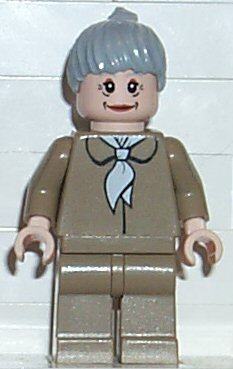 Aunt May, Dark Tan Blouse, Dark Tan Legs, Light Bluish Gray Ponytail Hair