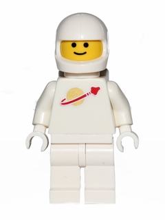 Classic Space - White with Airtanks and Motorcycle (Standard) Helmet, Logo High on Torso (Second Reissue)