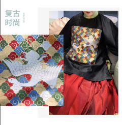 仿孔府仙鹤补兔兔补明制圆领补服-资料图