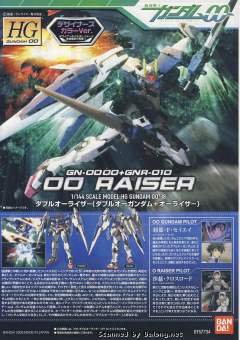 HG00 GN-0000+GNR-010 00强化模组 GN-0000 00高达 GNR-010 0强化战机 设计师配色 Ver.-资料图