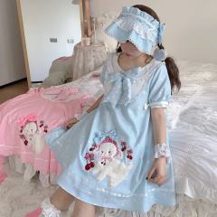 樱桃小羊 刺绣OP-资料图